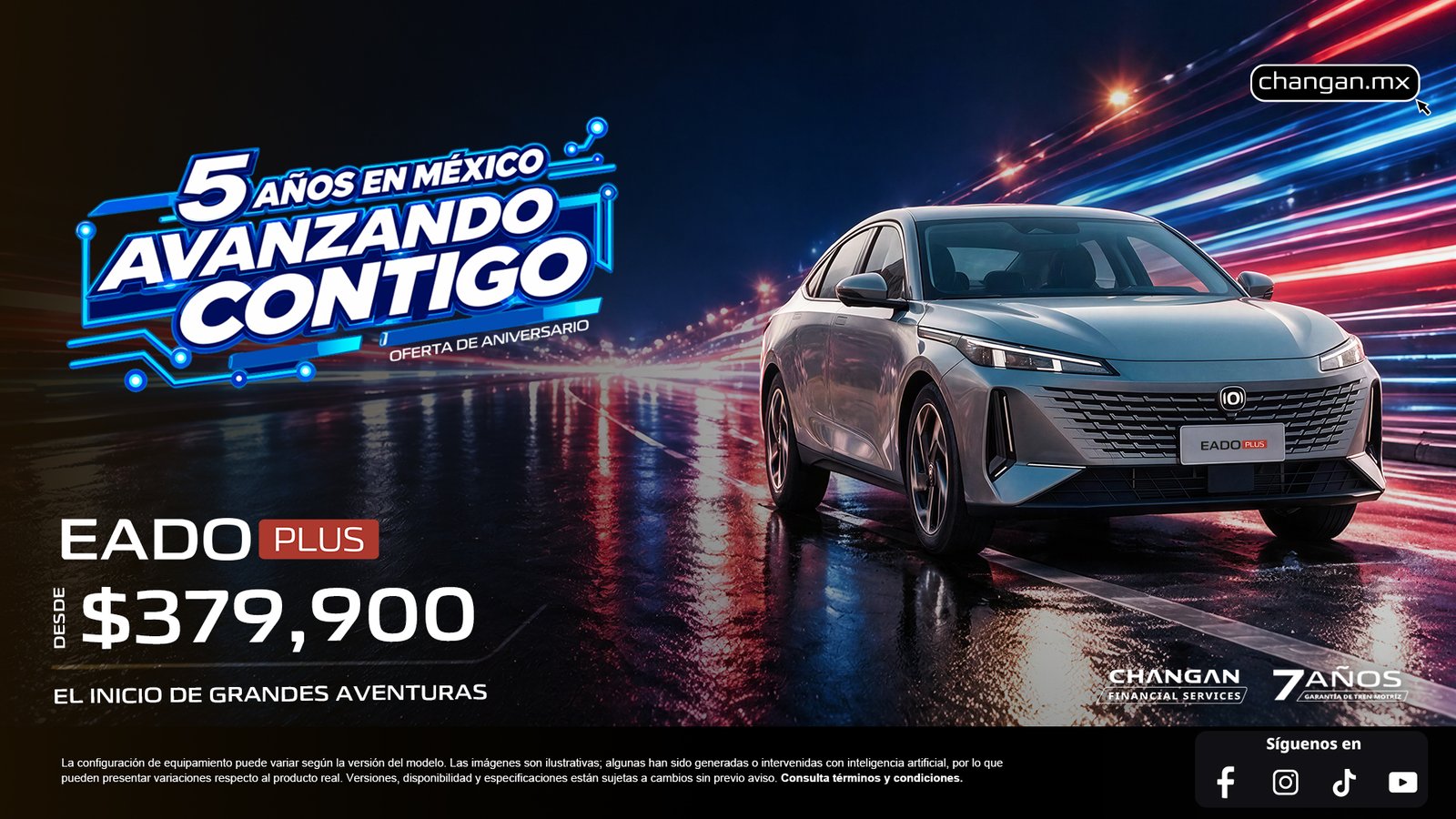 EADO PLUS · Campaña oficial CHANGAN · Desde $379,900 MXN*